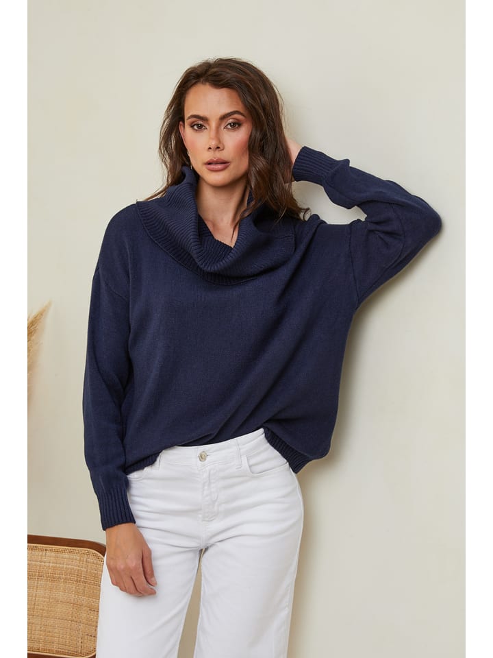 Joséfine Sweter "Kaba" w kolorze granatowym rozmiar: L