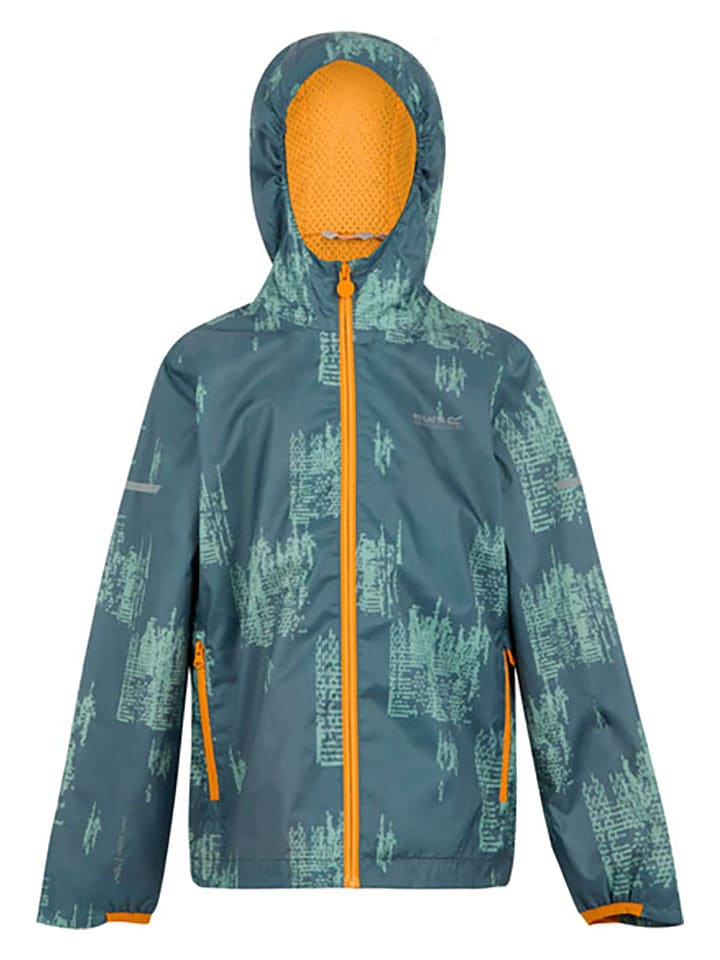 Regatta Kurtka funkcyjna "Lever II" w kolorze zielono-pomarańczowym rozmiar: 116