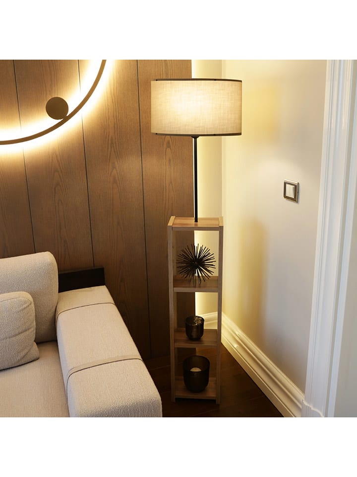 ABERTO DESIGN Lampa stojąca w kolorze jasnobrązowo-beżowym - wys. 150 x Ø 38 cm rozmiar: onesize