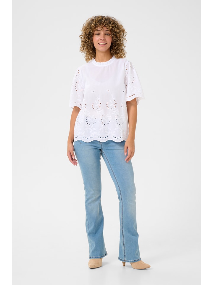 Kaffe Bluzka w kolorze białym rozmiar: 46