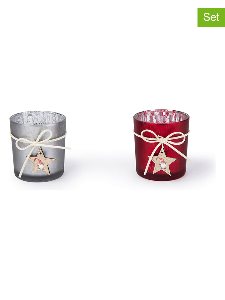 Trendy Kitchen by EXCÉLSA Świeczniki (6 szt.) w kolorze srebrno-białym rozmiar: onesize