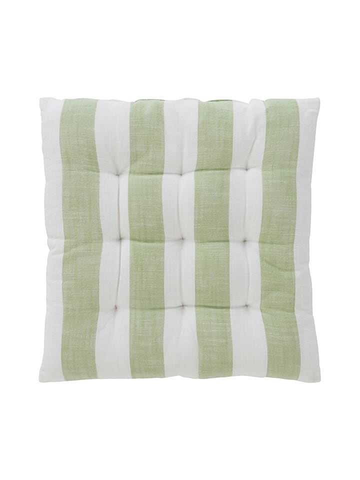 Jotex Poduszka "Iris" w kolorze biało-zielonym do siedzenia rozmiar: 40x40 cm