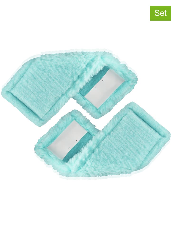 Leifheit Nakładki (2 szt.) "CT M Ergo static plus" w kolorze turkusowym do mopa rozmiar: onesize