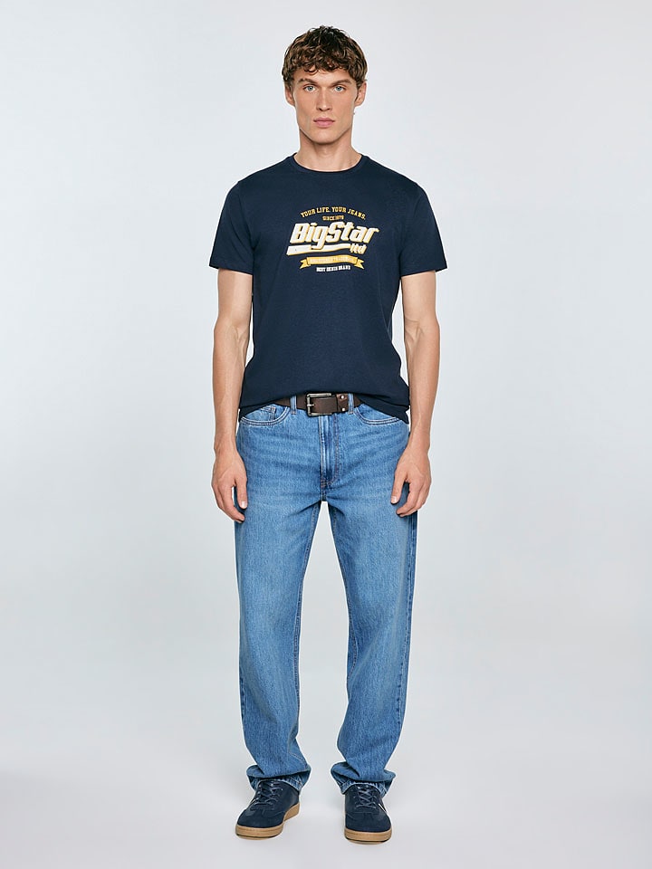 BIG STAR Koszulka "Briss" w kolorze granatowym rozmiar: XXL