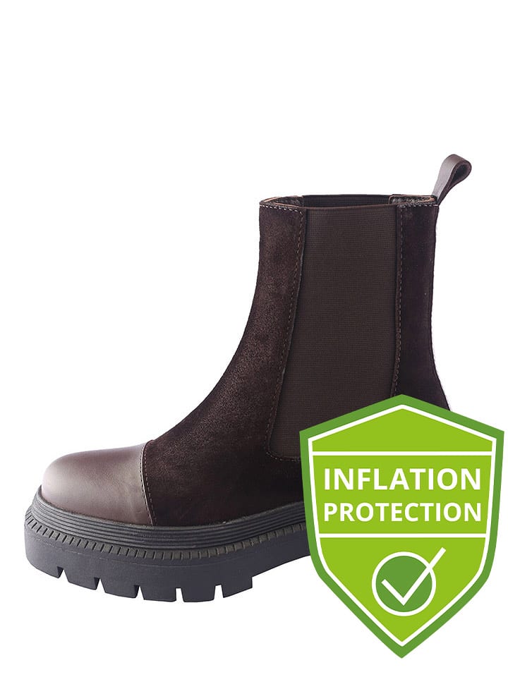 D.Moro Skórzane sztyblety w kolorze ciemnobrązowym rozmiar: 36