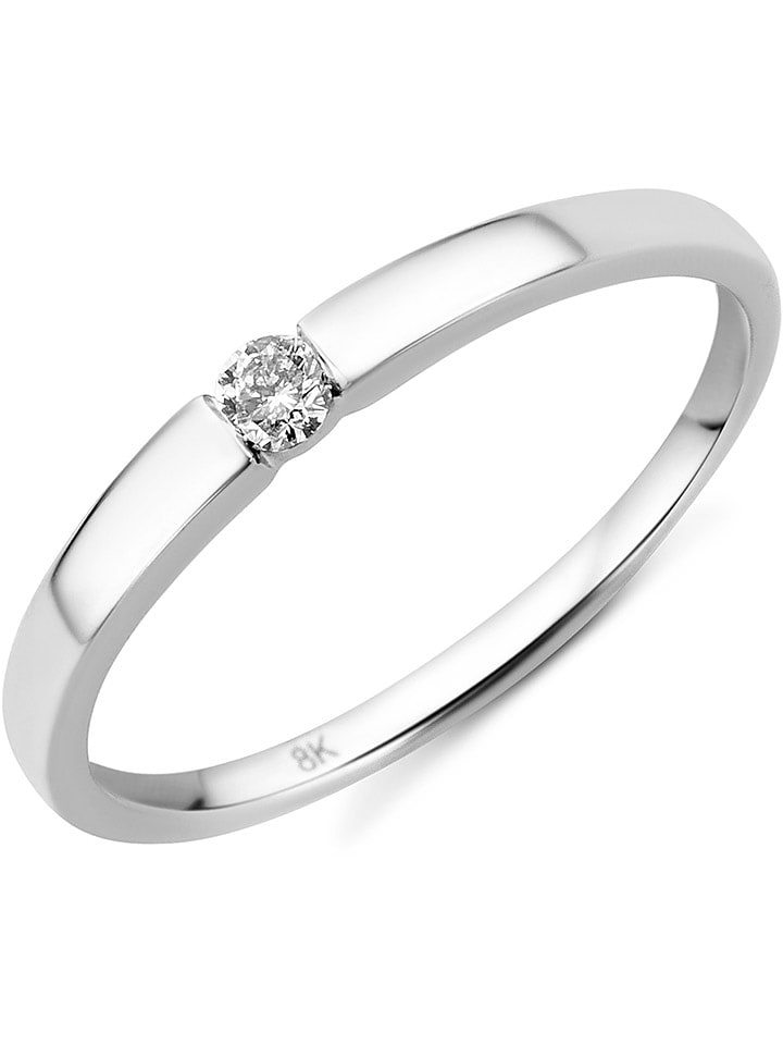 Diamant Exquis Złoty pierścionek z diamentem rozmiar: 60