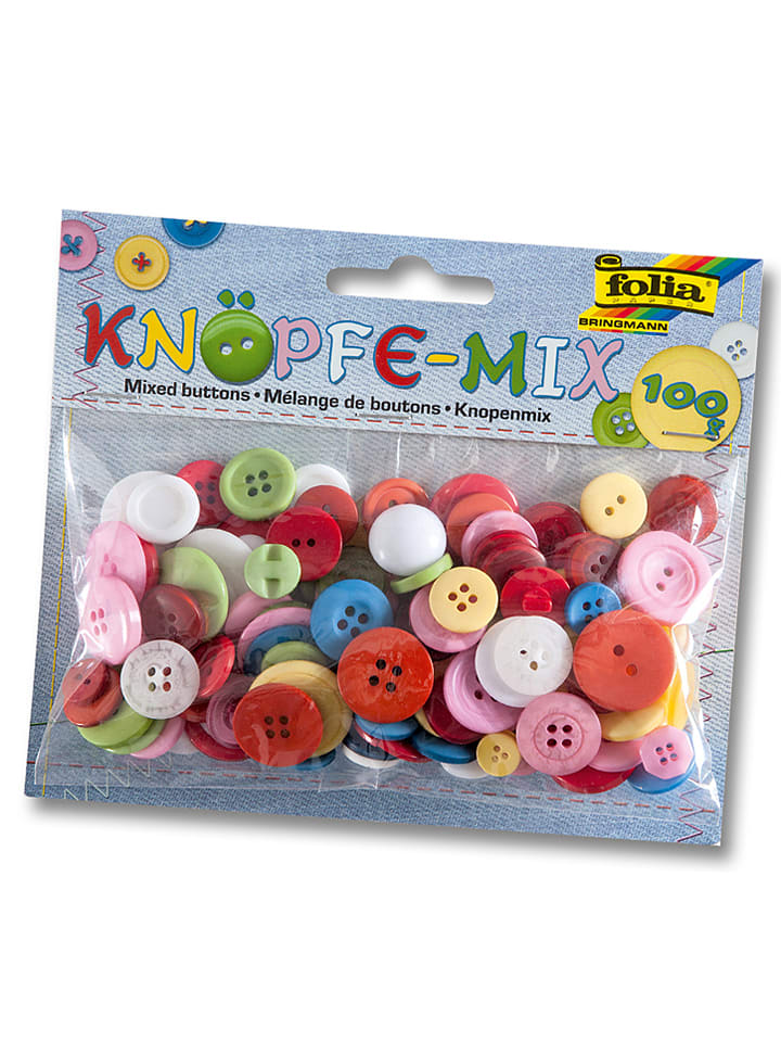 folia PAPER Zestaw guzików w różnych kolorach - 100 g rozmiar: onesize