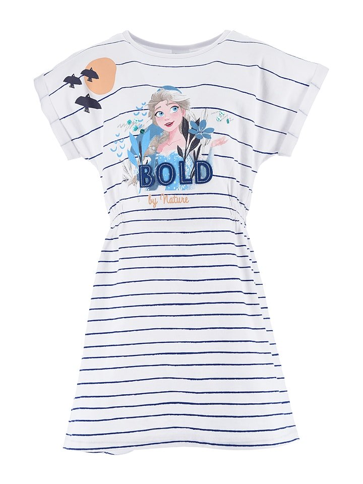 Disney Frozen Sukienka "Kraina Lodu" w kolorze białym rozmiar: 128