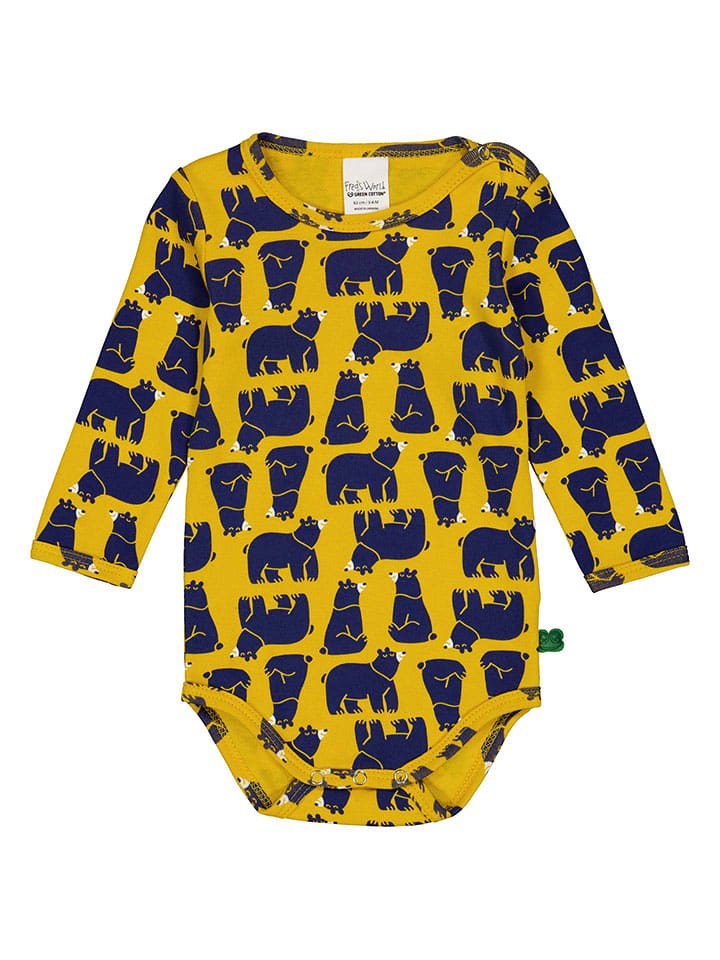 Fred´s World by GREEN COTTON Body "Bear" w kolorze żółtym rozmiar: 92