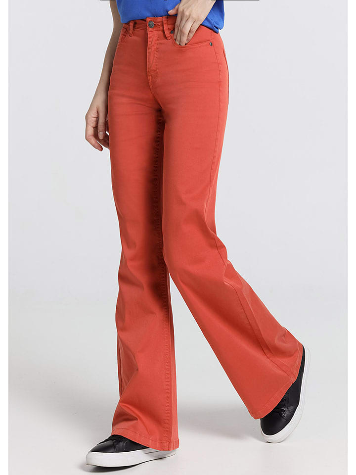 CIMARRON Dżinsy - Flared fit - w kolorze ceglanym rozmiar: W34