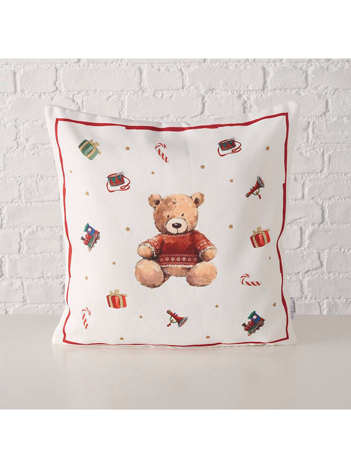 Boltze Poduszka "Bailey" w kolorze biało-czerwonym - 45 x 45 cm rozmiar: onesize