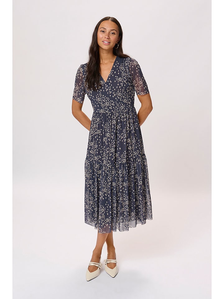 Soaked in Luxury Sukienka "Aldora" w kolorze granatowo-beżowym rozmiar: L