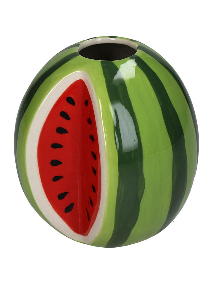 Kersten Wazon "Watermelon" w kolorze zielono-czerwonym - 11,4 x 10,7 x 12,1 cm rozmiar: onesize