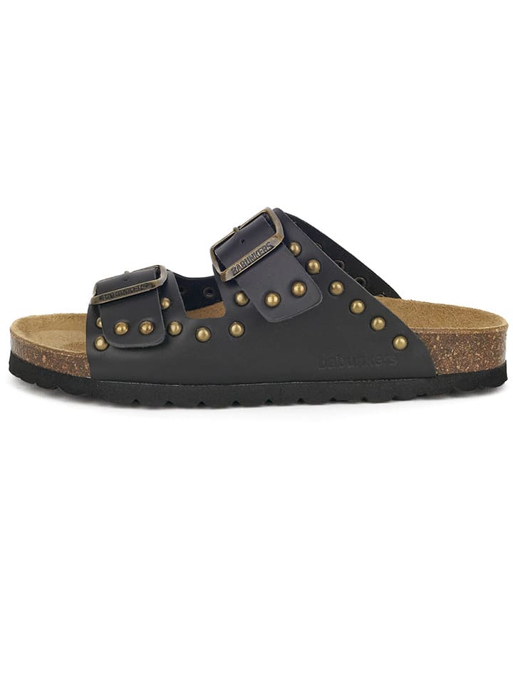 BABUNKERS Family Skórzane klapki w kolorze czarnym rozmiar: 42