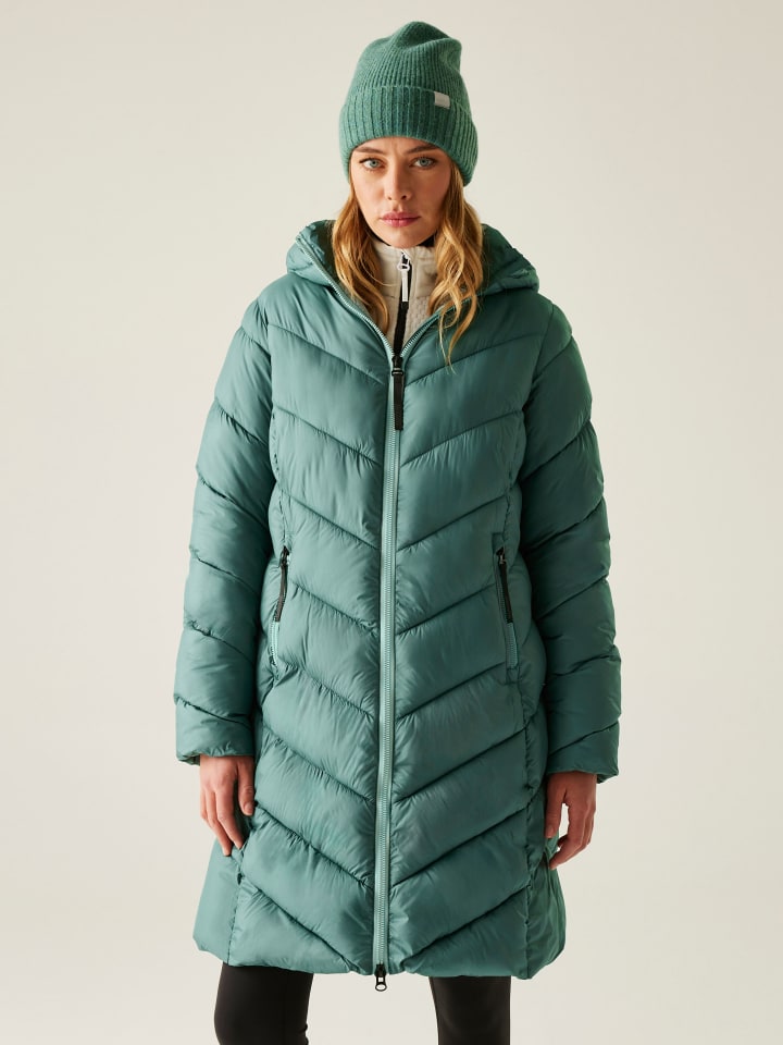 Regatta Płaszcz pikowany "Anita" w kolorze zielonym rozmiar: 40