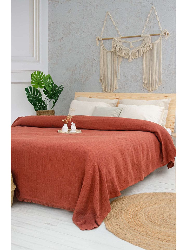 Colourful Cotton Narzuta w kolorze czerwonym rozmiar: 220x240 cm