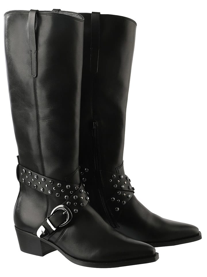 Högl Skórzane kozaki "Courtney" w kolorze czarnym rozmiar: 38,5