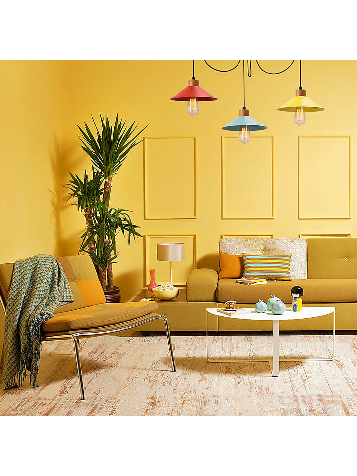 ABERTO DESIGN Lampa wisząca "Manavgat" w kolorze żółto-turkusowo-czerwonym - 114 x 24 cm rozmiar: onesize