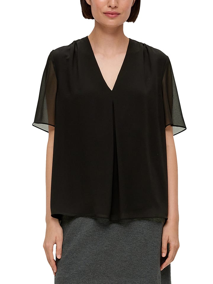 s.Oliver Bluzka w kolorze czarnym rozmiar: 38