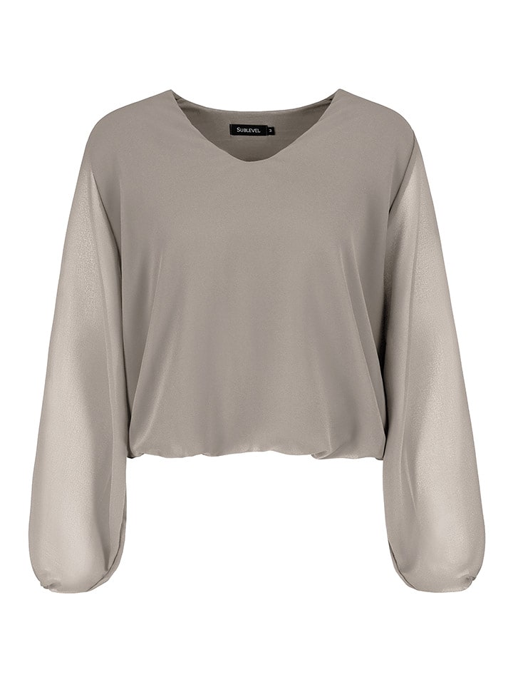 Sublevel Bluzka w kolorze szarobrązowym rozmiar: S