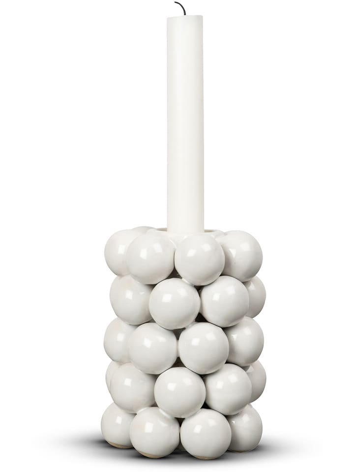 Byon Świecznik "Globe" w kolorze białym - wys. 13,5 x Ø 9,5 cm rozmiar: onesize