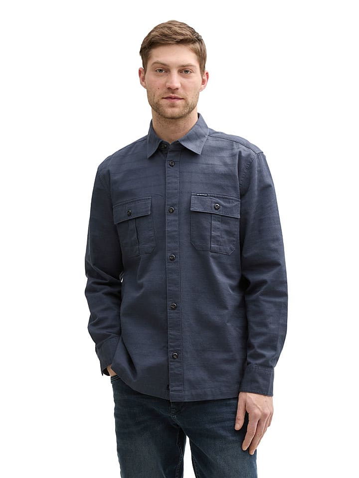 Tom Tailor Koszula w kolorze niebieskoszarym rozmiar: L