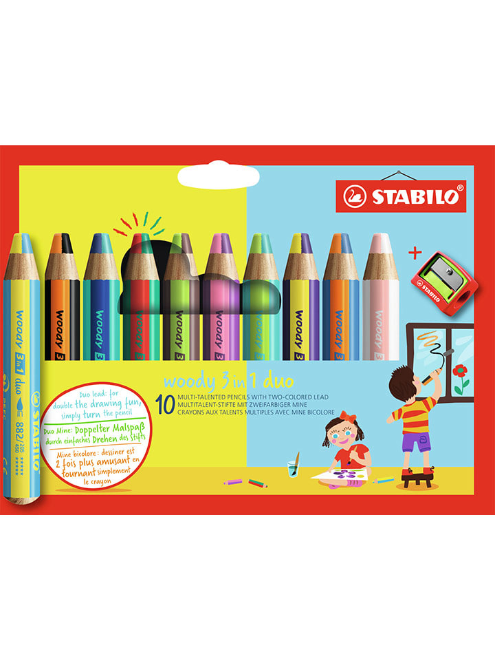 STABILO Kredki duo (10 szt.) "STABILO woody 3 in 1" rozmiar: onesize