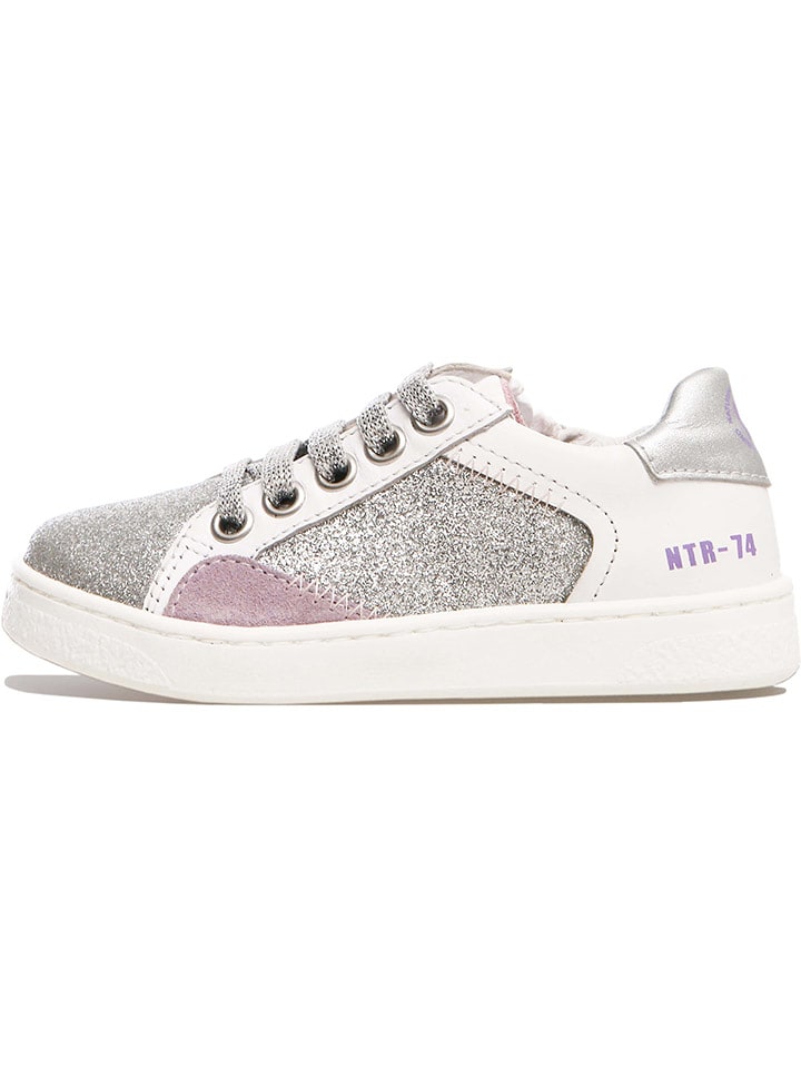 Naturino Sneakersy "Quar" w kolorze srebrnym rozmiar: 29