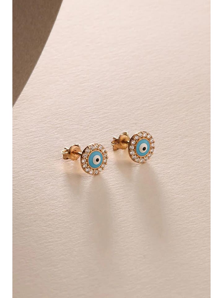 Lodie Silver Pozłacane kolczyki-wkrętki z cyrkoniami rozmiar: onesize