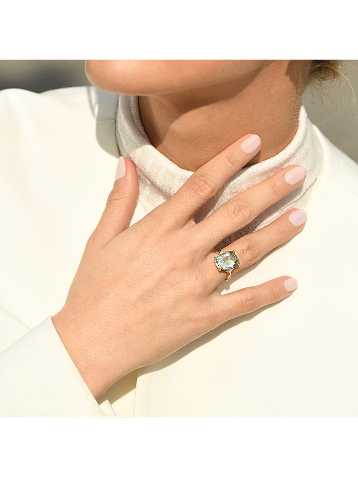 DIAMOND & CO Złoty pierścionek "Green Hill" z diamentami rozmiar: 56