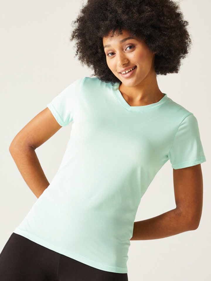 Regatta Koszulka sportowa "Fingal VII" w kolorze zielonym rozmiar: 44