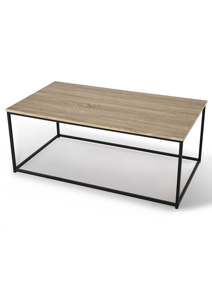 IDOMYA Factory Ława "Memphis" w kolorze beżowo-czarnym - 113 x 45 x 60 cm rozmiar: onesize