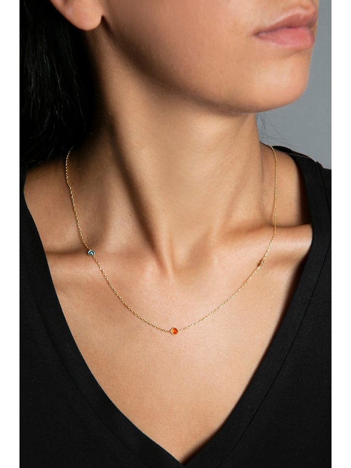 Lodie Silver Srebrny naszyjnik z elementami ozdobnymi - dł. 42 cm rozmiar: onesize