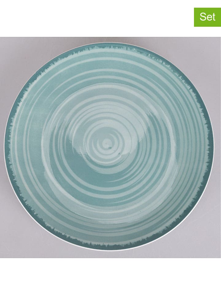 Villa d´Este Talerze obiadowe (6 szt.) "Baita" w kolorze turkusowym - Ø 27 cm rozmiar: onesize