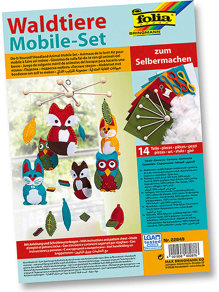 folia PAPER Zestaw "Mobile forest animals" ze wzorem do rękodzieła rozmiar: onesize