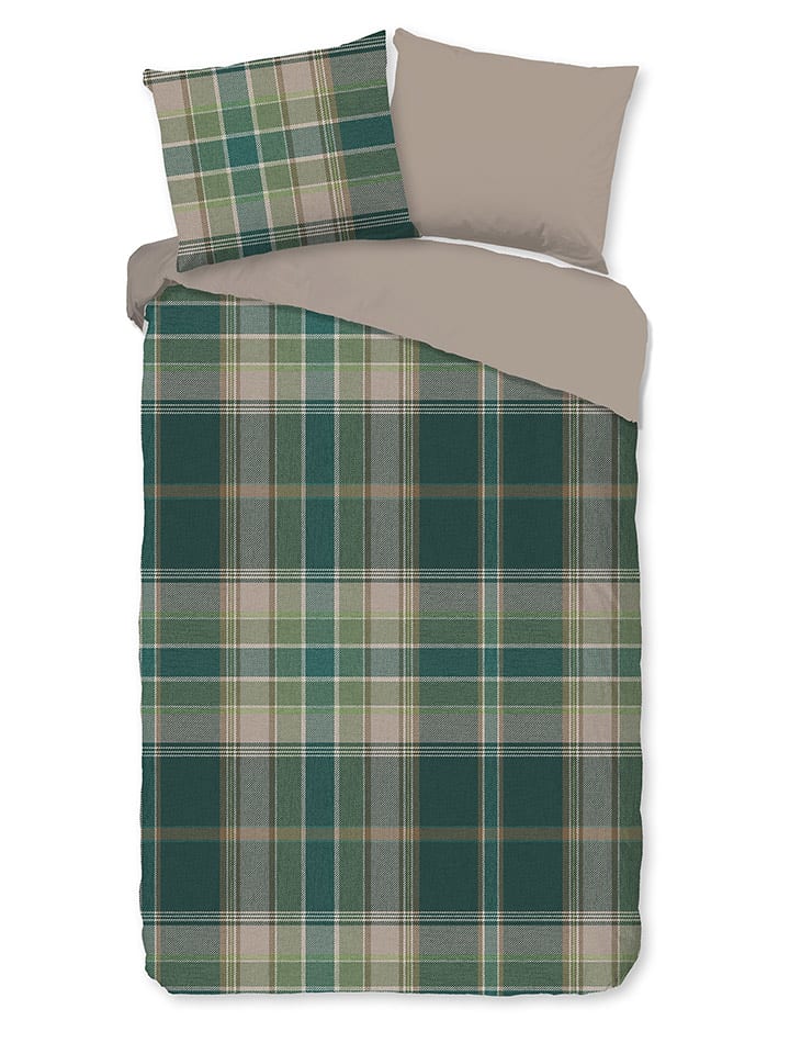 Good Morning Komplet pościeli "Dirkje" w kolorze zielonym rozmiar: 140x220 cm
