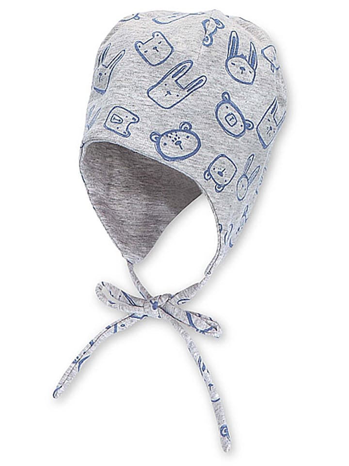 Sterntaler Dwustronna czapka w kolorze szarym rozmiar: 45 cm