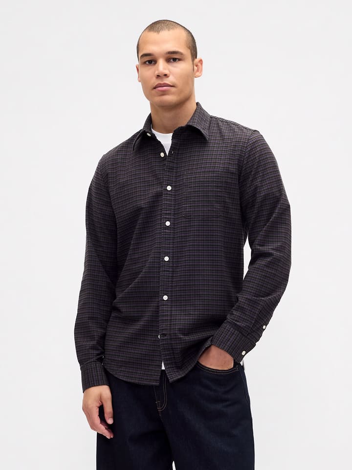 GAP Koszula - Regular Fit - w kolorze ciemnofioletowo-szarym rozmiar: XL