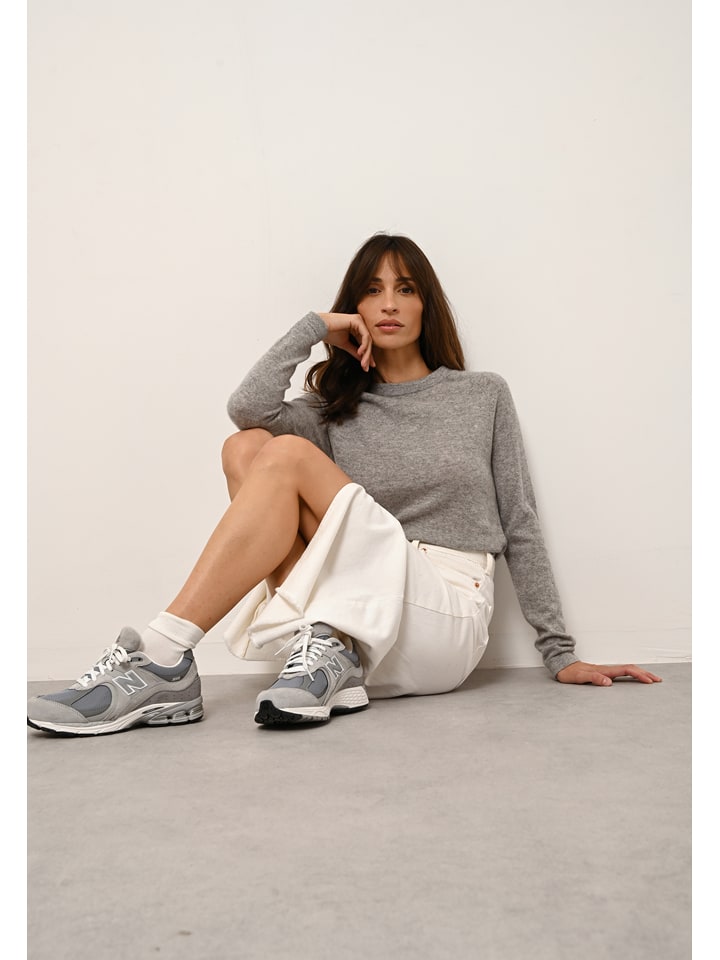 Just Cashmere Kaszmirowy sweter "Jane" w kolorze szarym rozmiar: S