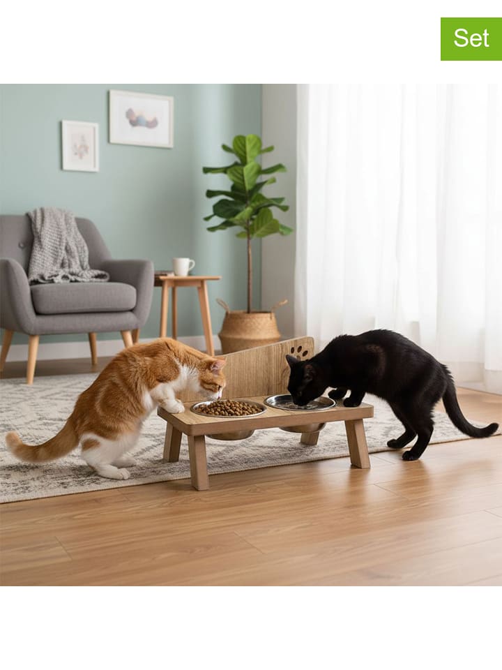 Paws&Whiskers 3-częściowy zestaw w kolorze jasnobrązowym - 33 x 10 x 17 cm rozmiar: onesize