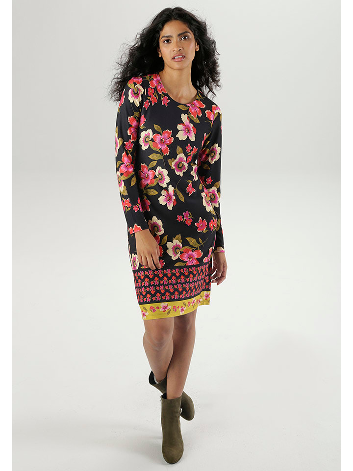 Aniston Sukienka w kolorze czarno-jasnoróżowym rozmiar: 38