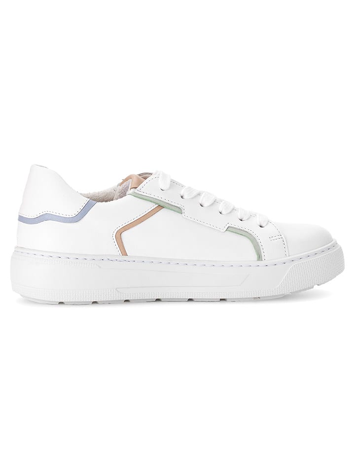 Gabor Skórzane sneakersy w kolorze białym ze wzorem rozmiar: 36