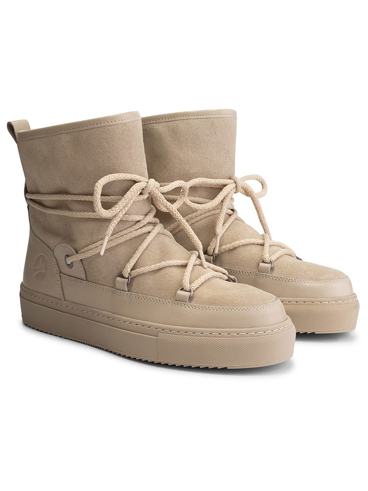 TRAVELIN' Skórzane botki "Aspen" w kolorze beżowym rozmiar: 41