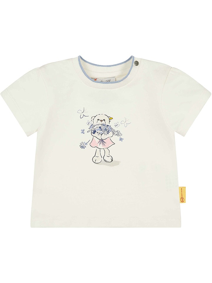 Steiff Koszulka w kolorze białym rozmiar: 80