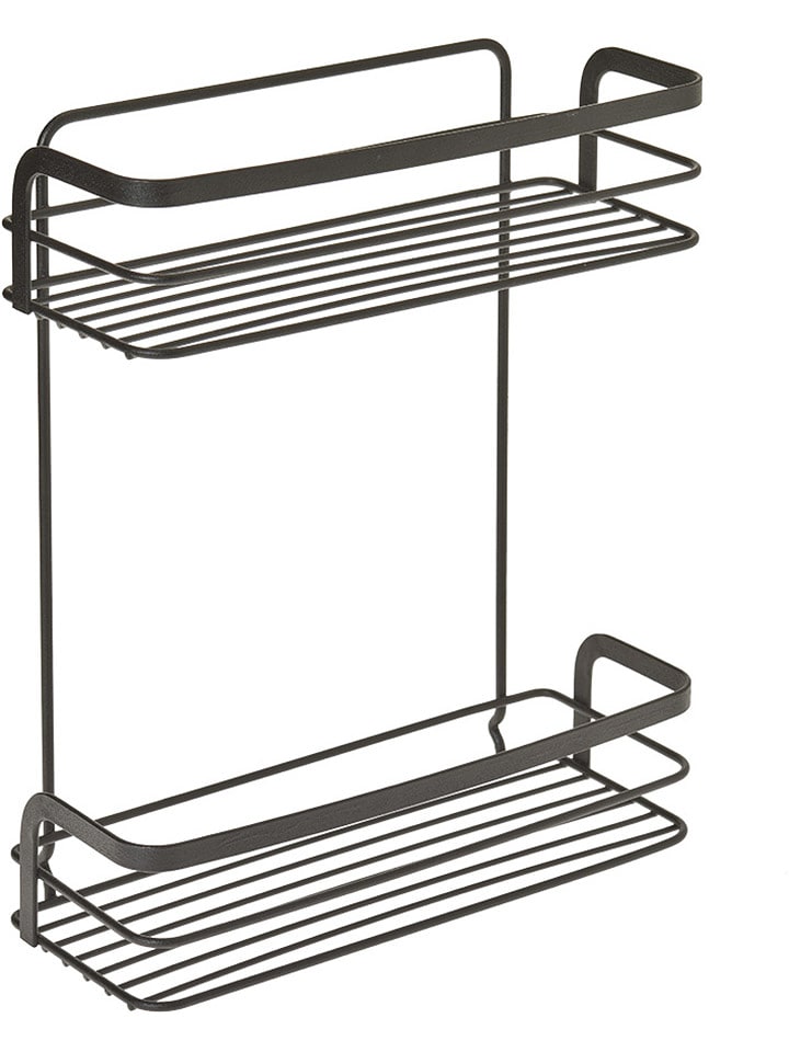 metaltex Regał łazienkowy "Origin" w kolorze czarnym - 26 x 30 x 10 cm rozmiar: onesize