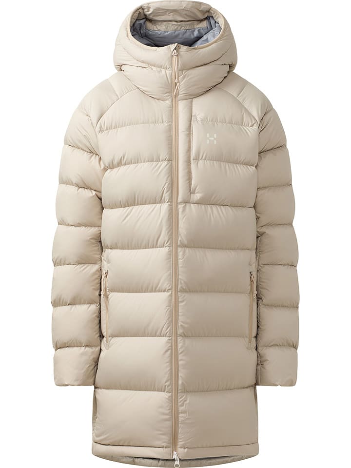 Haglöfs Płaszcz puchowy "Rosson Down" w kolorze beżowym rozmiar: XL