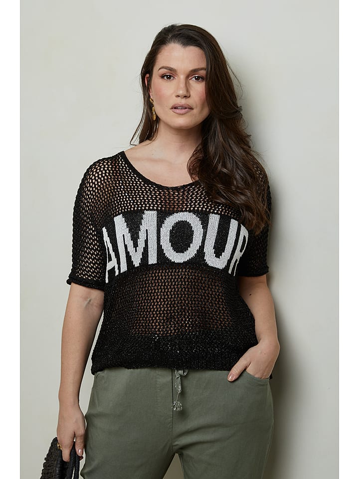 Curvy Lady Sweter w kolorze czarnym rozmiar: 44/46