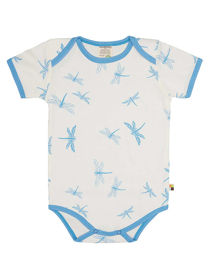 loud + proud Body w kolorze biało-błękitnym rozmiar: 74/80