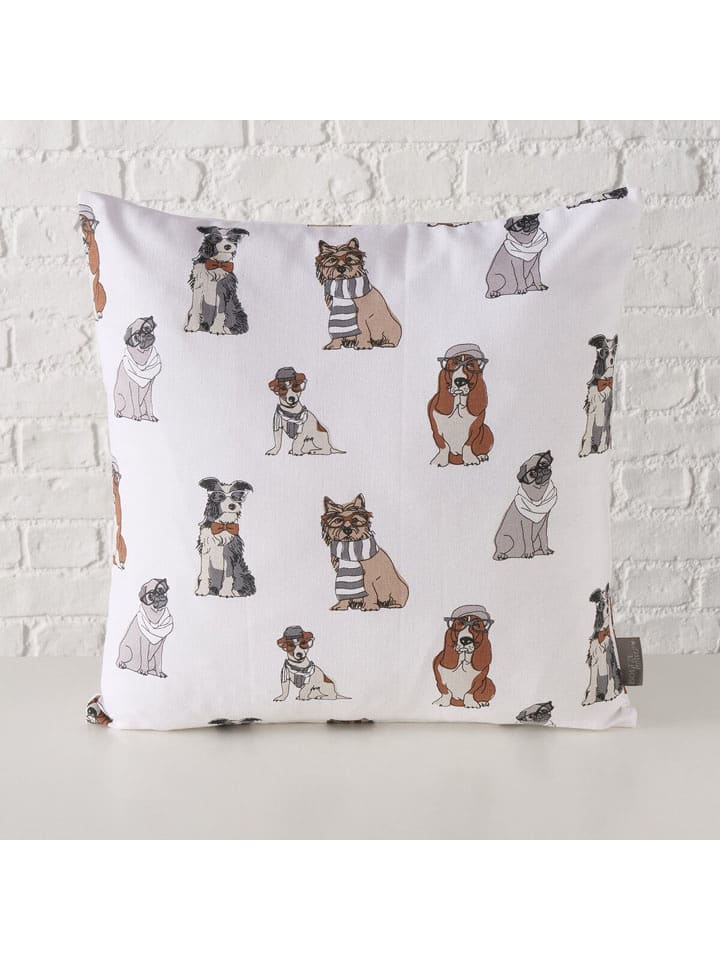 Boltze Poduszka "Archy" w kolorze biało-brązowym - 45 x 45 cm rozmiar: onesize