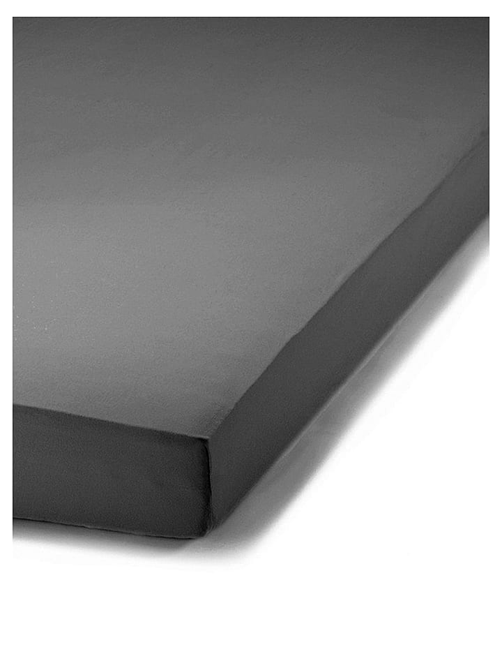 Schiesser Dżersejowe prześcieradło w kolorze antracytowym na gumce rozmiar: 150x200 cm